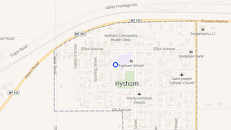 Map for Hysham Village - Hysham, MT