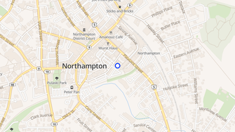 Map for Hampton Court Apartments - Northampton, MA