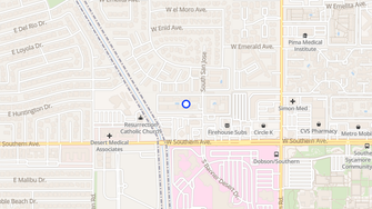 Map for San Jose Manor - Mesa, AZ