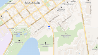 Map for Ponds Apartments - Moses Lake, WA