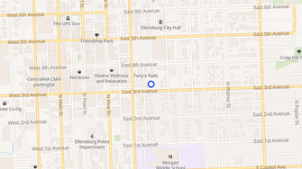 Map for Third Avenue Apartments - Ellensburg, WA
