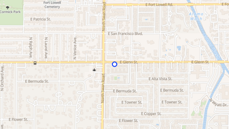 Map for Camino De La Sierra Garden Apartments - Tucson, AZ