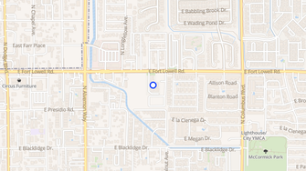 Map for Shadow Ridge Apartments - Tucson, AZ