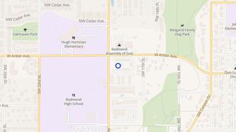 Map for Rim Rock Villa Apartments - Redmond, OR