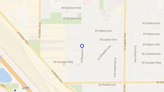 Map for Pleasant View Apartments - Fresno, CA