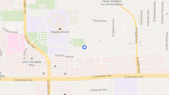 Map for Jackson Park Place - Fresno, CA