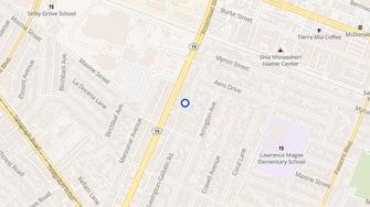 Map for Treasure Isle Apartments - Pico Rivera, CA