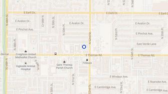 Map for Woodside Apartments - Phoenix, AZ