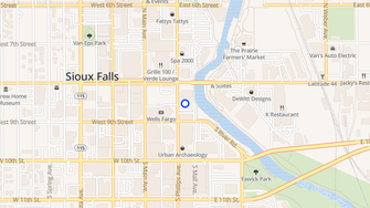 Map for Huey Apartments - Sioux Falls, SD