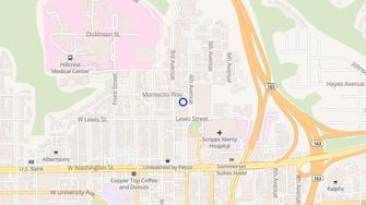 Map for Hillcrest Summit Apartments - San Diego, CA