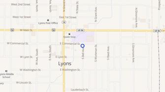 Map for Park Place Apartments - Lyons, KS