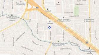 Map for Tan House Apartments - East Palo Alto, CA