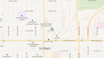 Map for Prime Living Apartments - Le Mars, IA