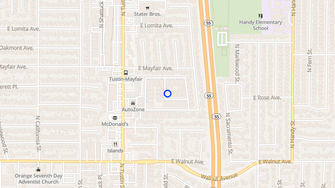 Map for Pinewood Villas Apartments  - Orange, CA