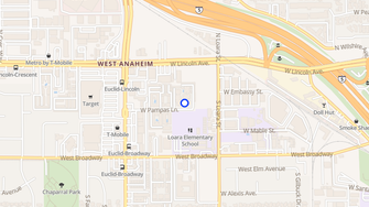 Map for Pampas Apartments - Anaheim, CA