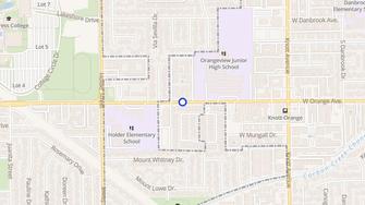 Map for Pine Meadows Apartments - Anaheim, CA