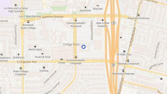 Map for Pointe at College Place - Fullerton, CA