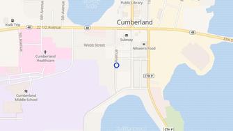 Map for Island City Apartments - Cumberland, WI