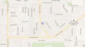 Map for Brentwood Apartments & Hotel - Palm Springs, CA