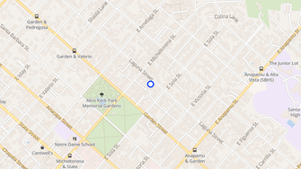 Map for Park East Apartments - Santa Barbara, CA