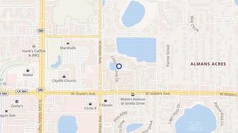 Map for Lake Azzure Rental Condos  - Tampa, FL