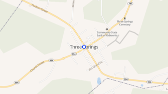 Map for Three Springs Estates - Three Springs, PA
