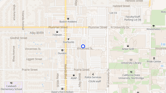 Map for Villa Vincennes Apartments - Northridge, CA