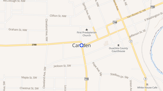 Map for Oak Tree Apartments - Camden, AR