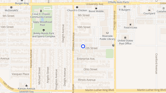 Map for Riverside Park Apartments - Riverside, CA