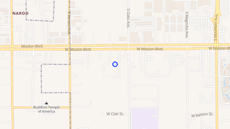 Map for Mission Oaks Apartments - Ontario, CA