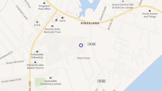 Map for Windwood Retirement Community - Kingsland, TX