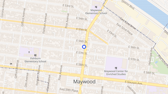Map for Maywood Villas Senior Apartments - Maywood, CA