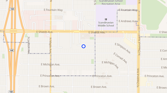 Map for Vintage Court Apartments - Fresno, CA