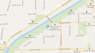 Map for Hill Arboretum Apartments - Evanston, IL
