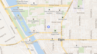 Map for Center City Apartments - Elgin, IL