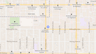 Map for 904 La Brea Apartments - Los Angeles, CA