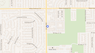 Map for Park West Village - Lancaster, CA