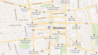 Map for Bixby Brockton Apartments - Brockton, MA