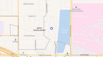 Map for Fiesta Hills Mobile Home Park - Highland, CA