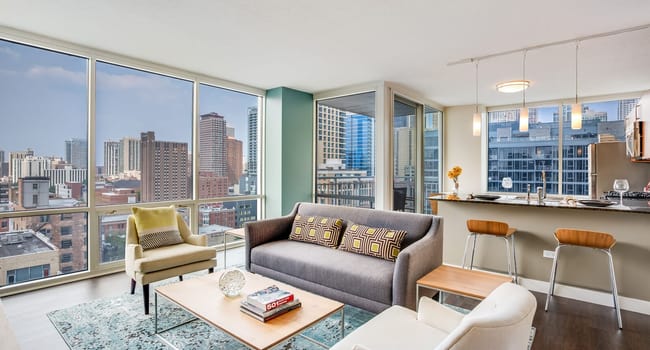 Apartment homes features floor-to-ceiling windows